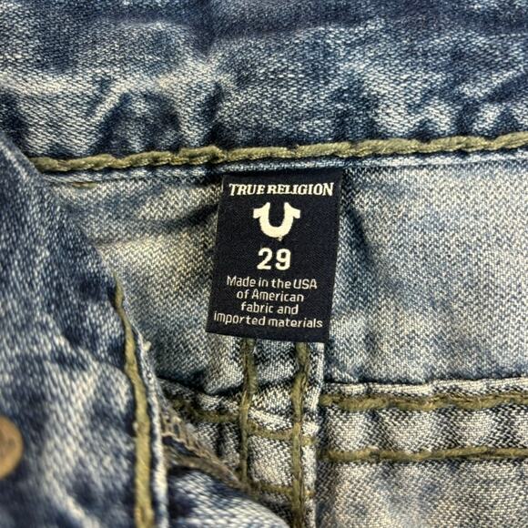 True Religion Jean Mens 29 Ricky Flap Super T Relaxed Distressed (meas 31x35) - Picture 11 of 15